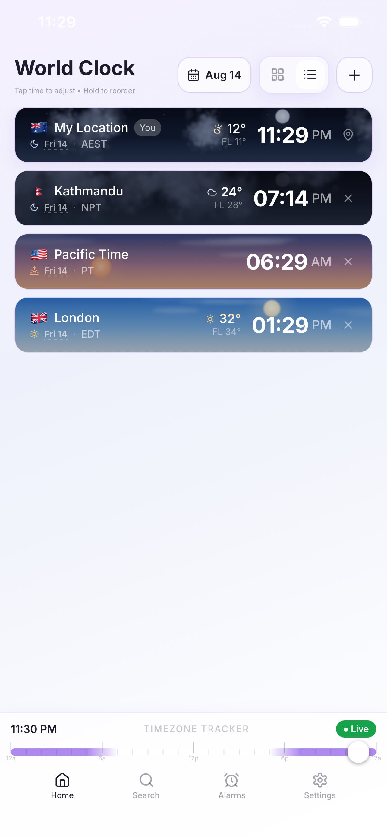 Timezone Tracker screenshot 2